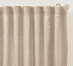 Custom Belgian Flax Linen Curtain - Dark Flax