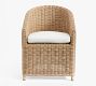 Huntington Wicker Slope-Arm Outdoor Dining Chair