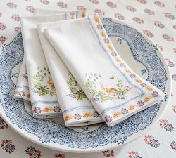 Botanical Bunny Cotton Napkins - Set of 4