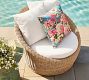 Huntington Wicker Swivel Papasan Outdoor Lounge Chair