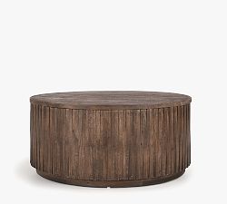 Open Box: Coloma Round Storage Coffee Table (40") - Tawny