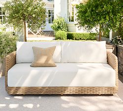 Huntington Wicker Curved Outdoor Sofa (73")