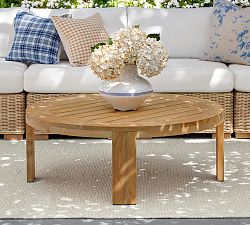 Malibu Teak Round Outdoor Grand Coffee Table (44")