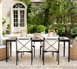 Ellis Metal Outdoor Dining Side &amp; Armchair