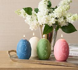 Easter Egg Candles - Mixed Set of 4
