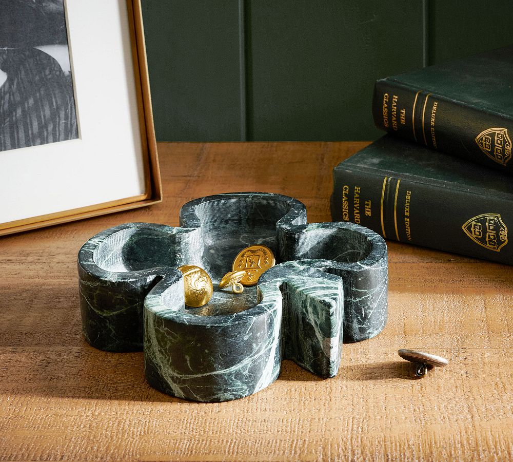 Marble Four Leaf Clover Catchall