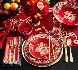 Lunar New Year Stoneware Salad Plates - Set of 4