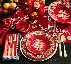Lunar New Year Stoneware Salad Plates - Set of 4