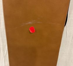 Open Box: Arden Leather Bench (56&quot;) - Statesville Caramel, Seadrift Legs