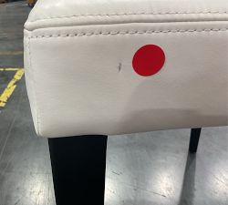 Open Box: Payson Leather Dining Chair - Signature Chalk, Black Legs