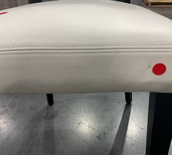 Open Box: Payson Leather Dining Chair - Signature Chalk, Black Legs