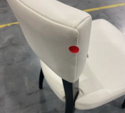 Open Box: Payson Leather Dining Chair - Signature Chalk, Black Legs