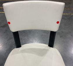 Open Box: Payson Leather Dining Chair - Signature Chalk, Black Legs