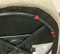 Open Box: Gideon Upholstered Swivel Armchair - Luxe Boucle Pebble