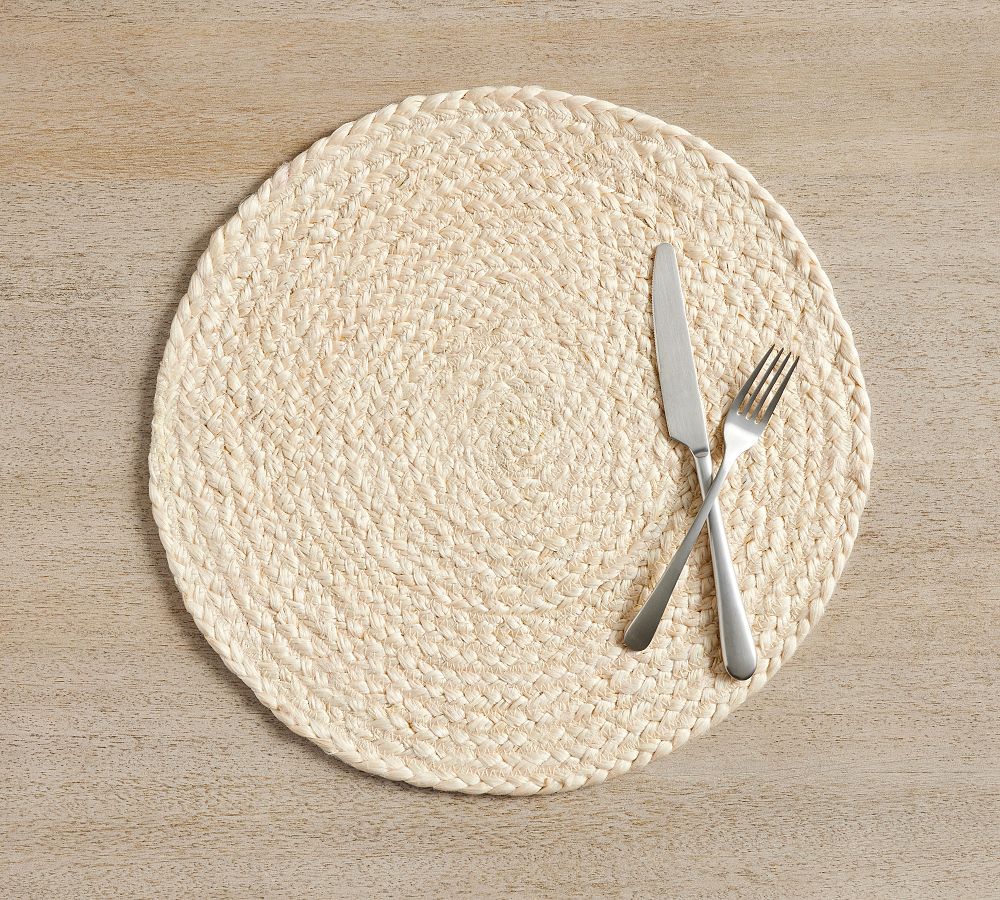 Colton Jute Round Placemats - Set of 4 - Set of 4 - Ivory