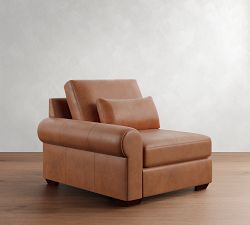 Build Your Own Big Sur Roll Arm Deep Seat Leather Sectional