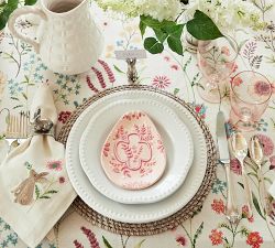 Easter Egg Stoneware Appetizer Plates - Mixed Set of 4