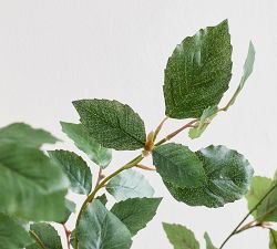 Faux Oversized Birch Leaf Branch