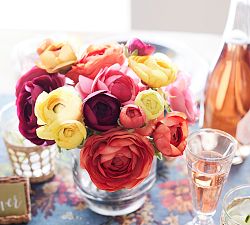 Faux Vibrant Spring Ranunculus Bundle
