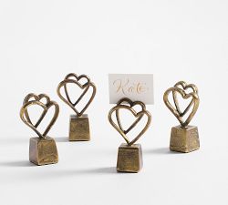 Interlocking Hearts Place Card Holders - Set of 4