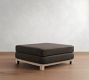 Jake Leather Seadrift Wood Base Sectional Ottoman