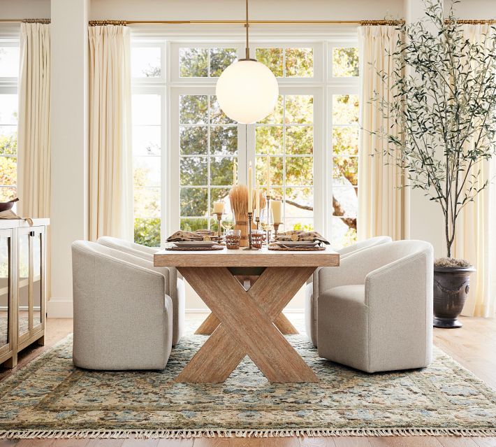 Modern Farmhouse Extendable Dining Table (76
