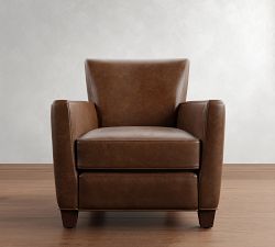 Irving Square Arm Leather Manual &amp; Power Recliner