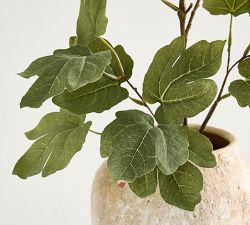Faux Fig Leaf Branch