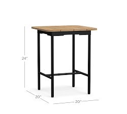 Tulum Acacia Square Outdoor Side Table (20")