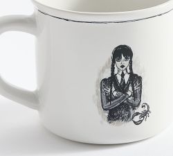 Wednesday Decal Stoneware Mugs - Mixed Set of 2