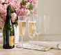 Fluted Glass Champagne Flutes - Set of 4