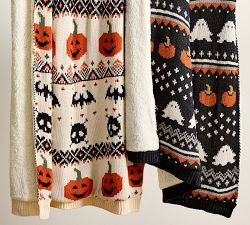 Halloween Fair Isle Knit Jacquard Throw