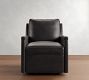 Tyler Square Arm Leather Swivel Recliner