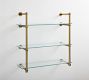 Everson Brass Tiered Shelves (36")