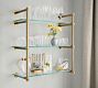 Everson Brass Tiered Shelves (36")