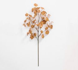 Faux Camel Grape Leaf Branch