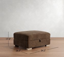 Turner Leather Storage Ottoman