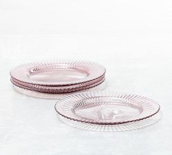 Fluted Glass Dinner Plate - Set of 4