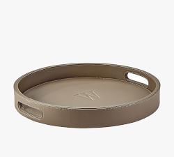 French Handcrafted Leather Bar Tray