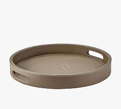 French Handcrafted Leather Bar Tray