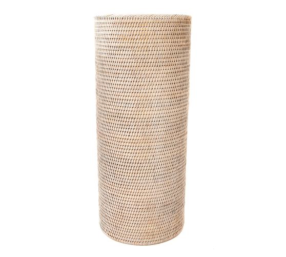 Tava Handwoven Rattan Round Umbrella Basket - Thumbnail 4