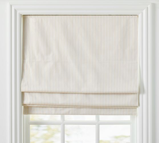 Custom Striped Roman Shade - Thumbnail 3