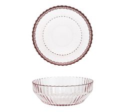 Fluted Glass Coupe Bowl - Set of 4