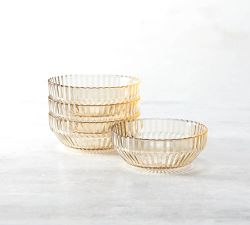 Fluted Glass Coupe Bowl - Set of 4
