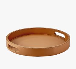 French Handcrafted Leather Bar Tray