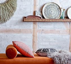 Handwoven Rattan Wall Shelf