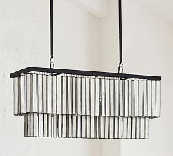 Astrid Capiz Rectangular Chandelier (37&quot;)