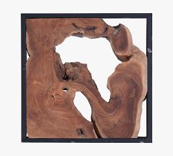 Live Edge Teak Framed Wall Art