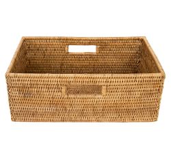 Tava Handwoven Rattan Rectangular Shelf Basket