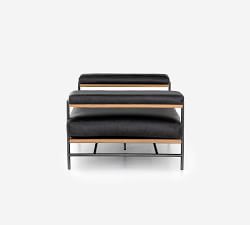 Trent Leather Chaise Lounge